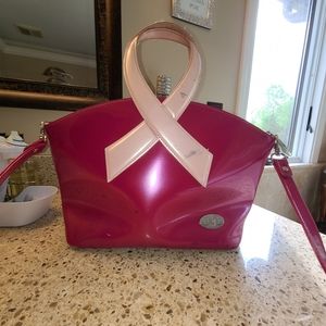 Beijing breast cancer ribbon purse